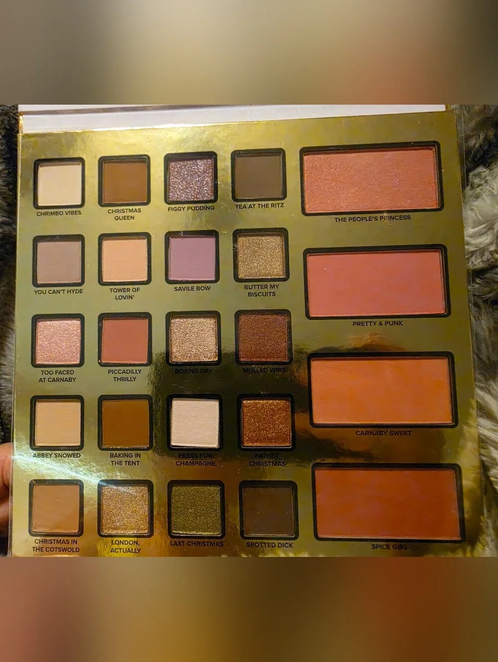 Too Faced Limited Edition Christmas in London Eyeshadow & Face Palette, NWT